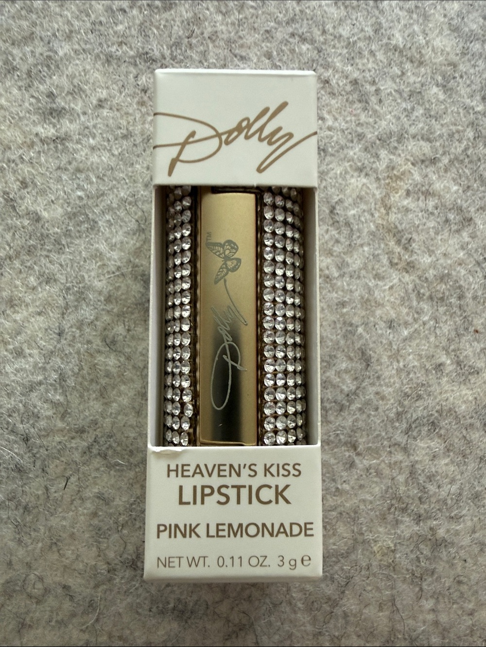 Dollcake Heaven's Kiss Lipstick - Pink Lemonade (Gold jeweled tube)